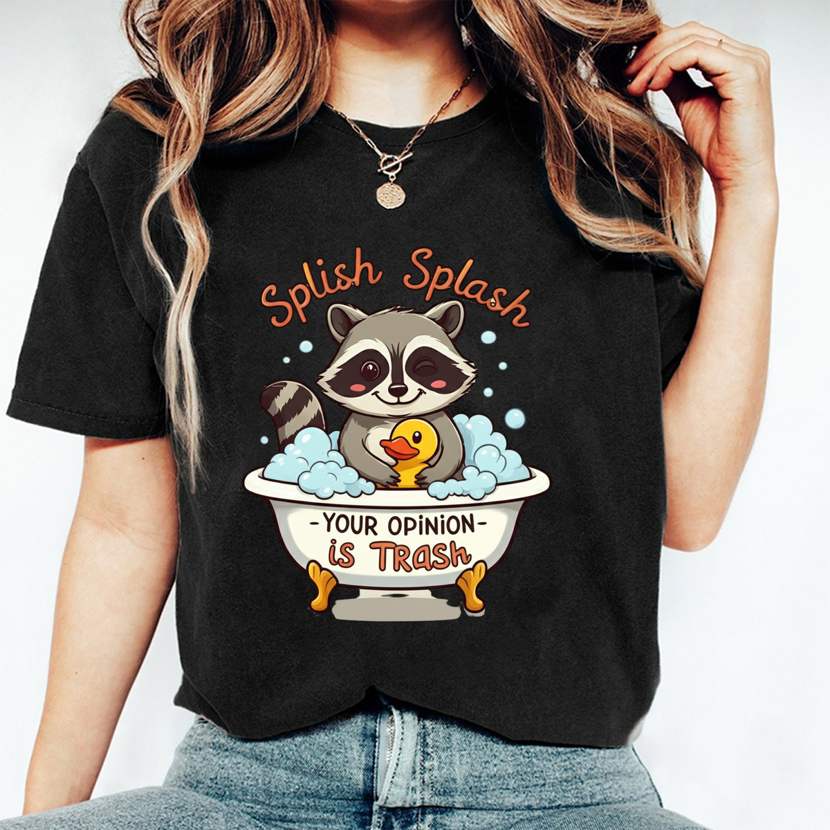 Bathtub Raccoon T-Shirt