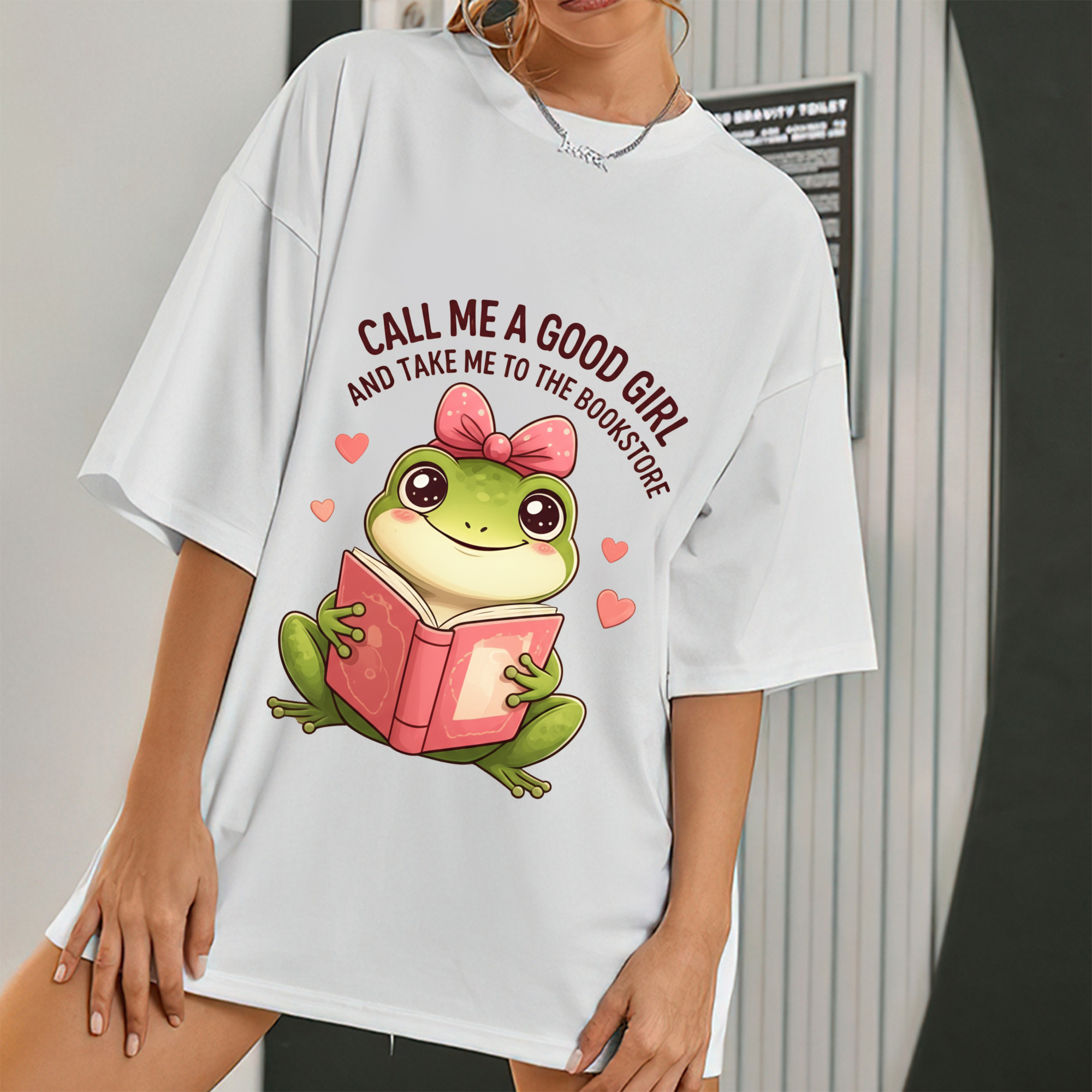 Reading Frog Girl T-Shirt