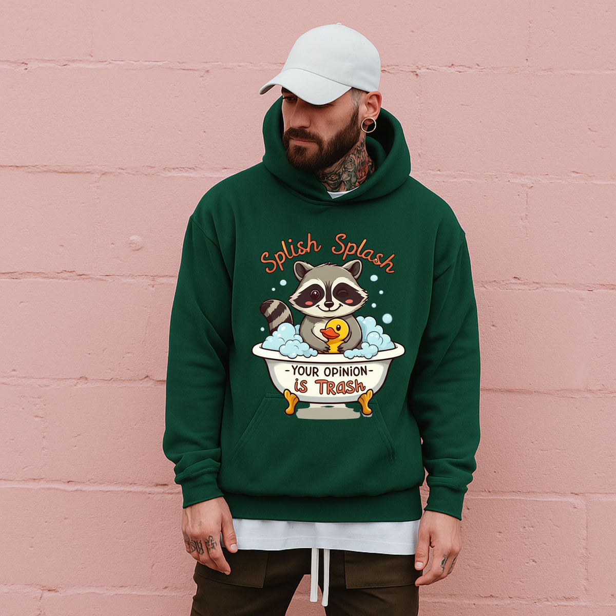 Splish Splash Raccoon Hoodie