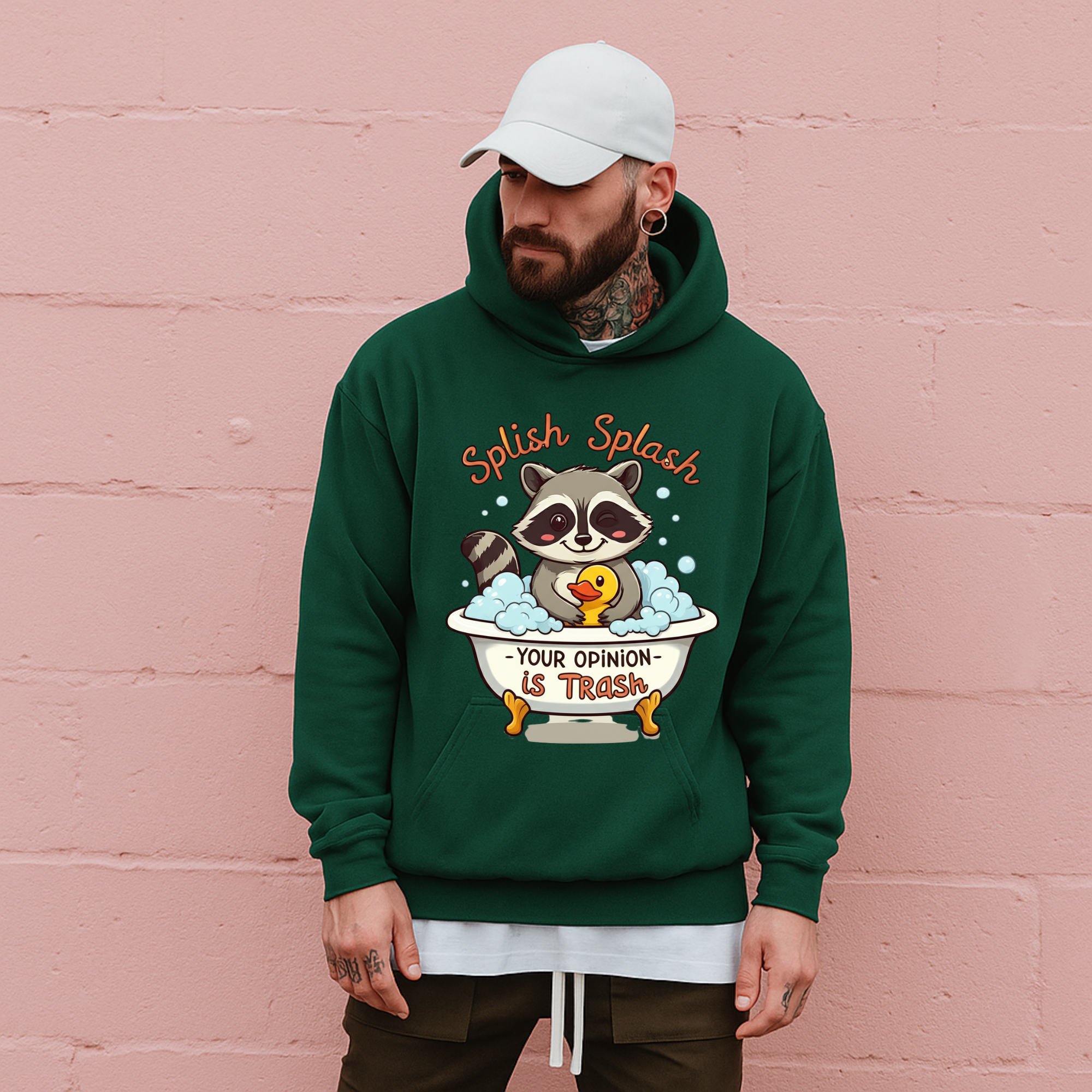 Splish Splash Raccoon Hoodie