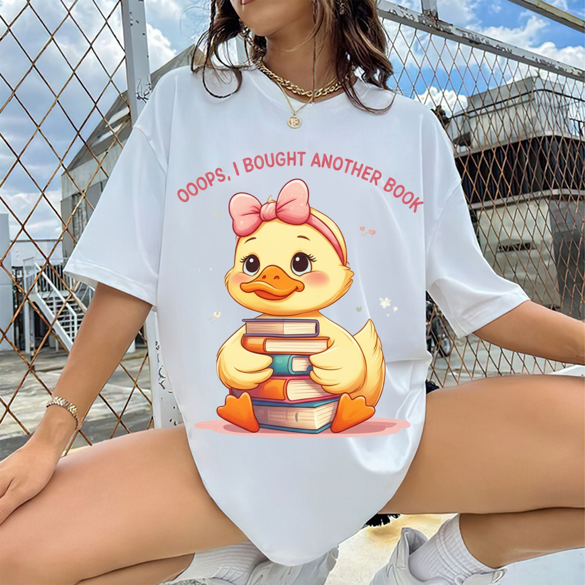 Cute Book Duck T-Shirt